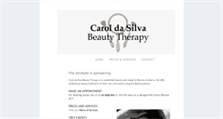 Desktop Screenshot of caroldasilvabeautytherapy.com