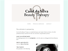 Tablet Screenshot of caroldasilvabeautytherapy.com